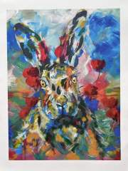 Hare in the Poppies Print