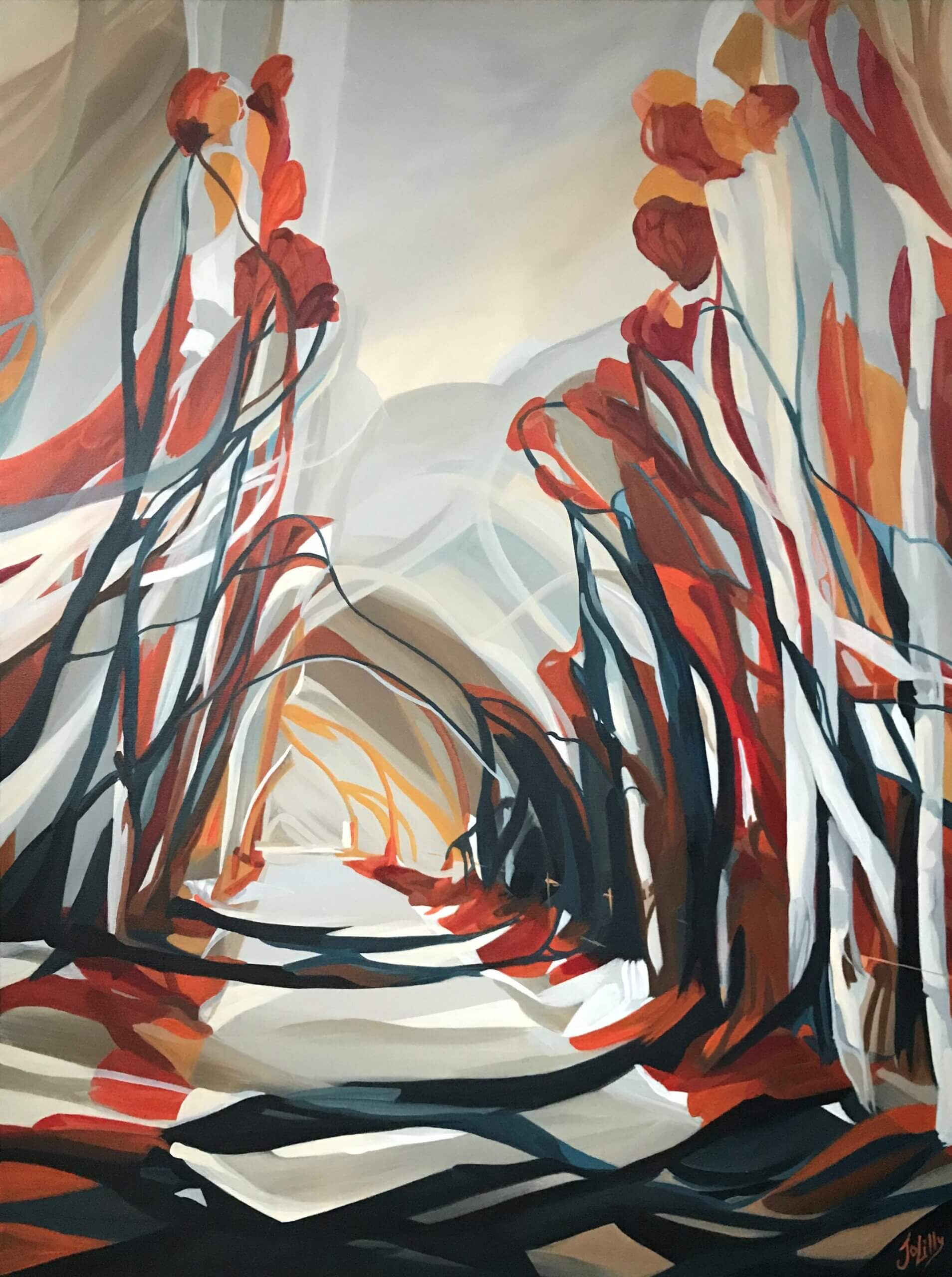 Autumn Tunnel Wood print