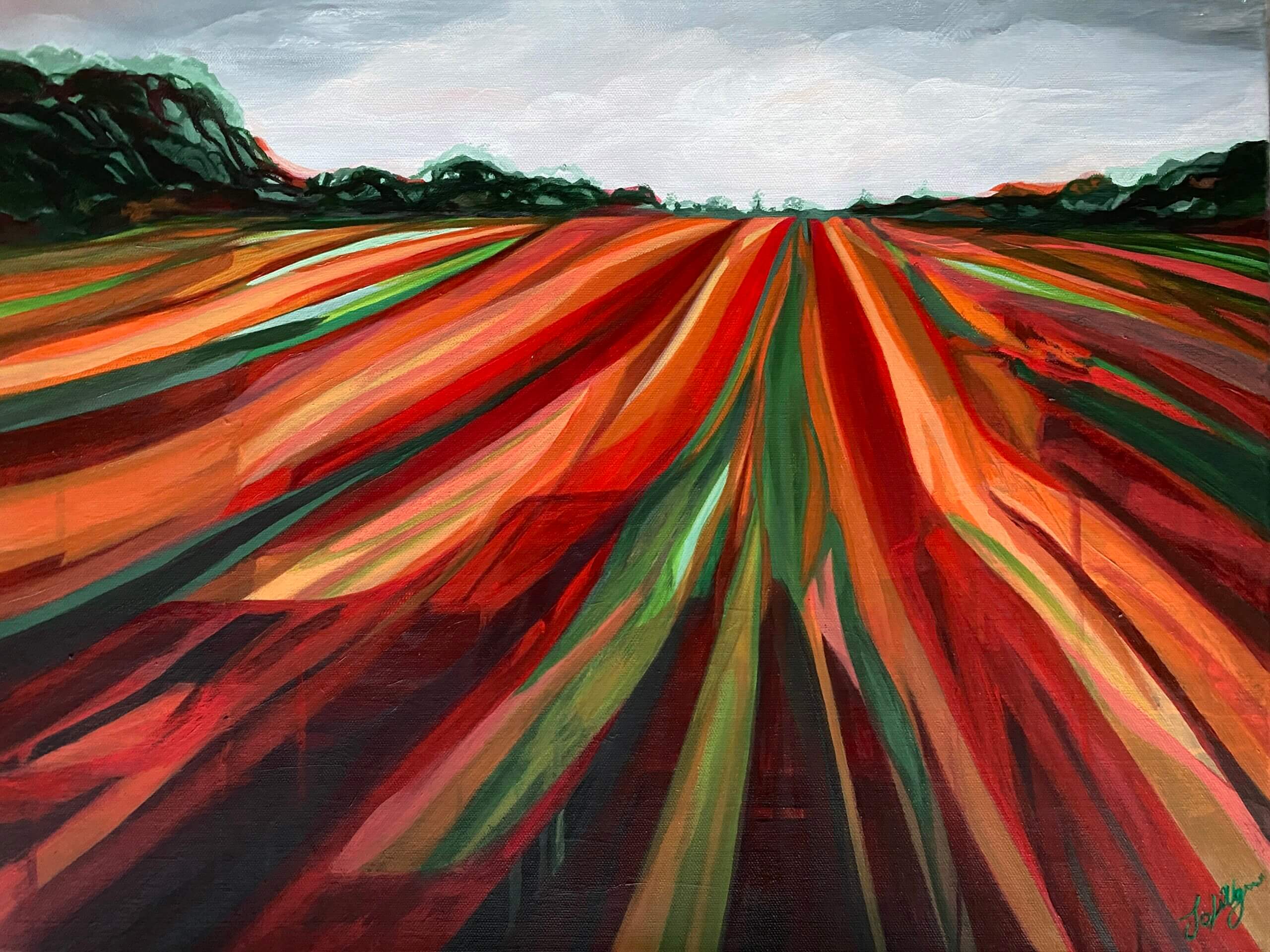 colourful landscape wall art