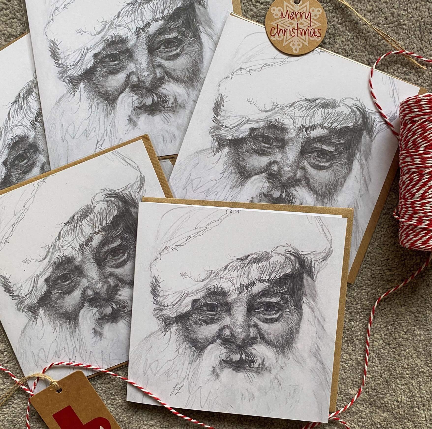 MULTIPACK 5x Santa cards
