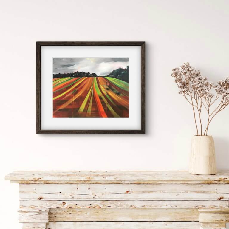 Striped Field print