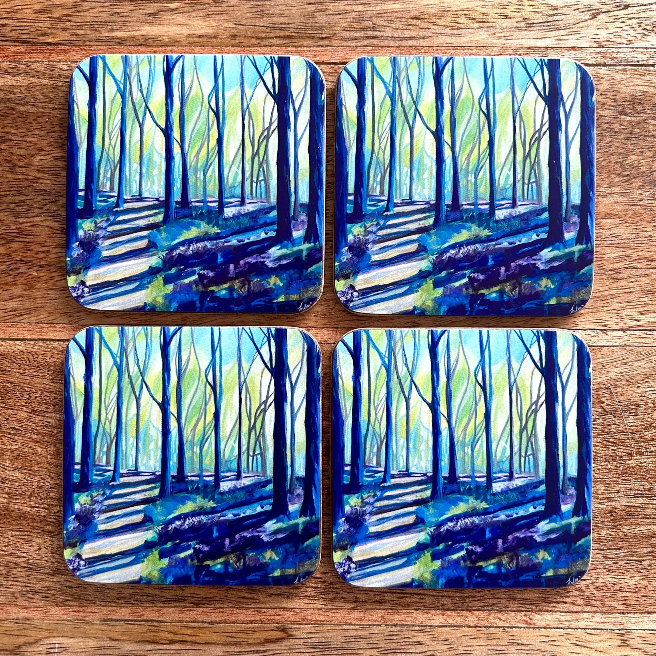 GIFT PACK Bluebell Coasters x4