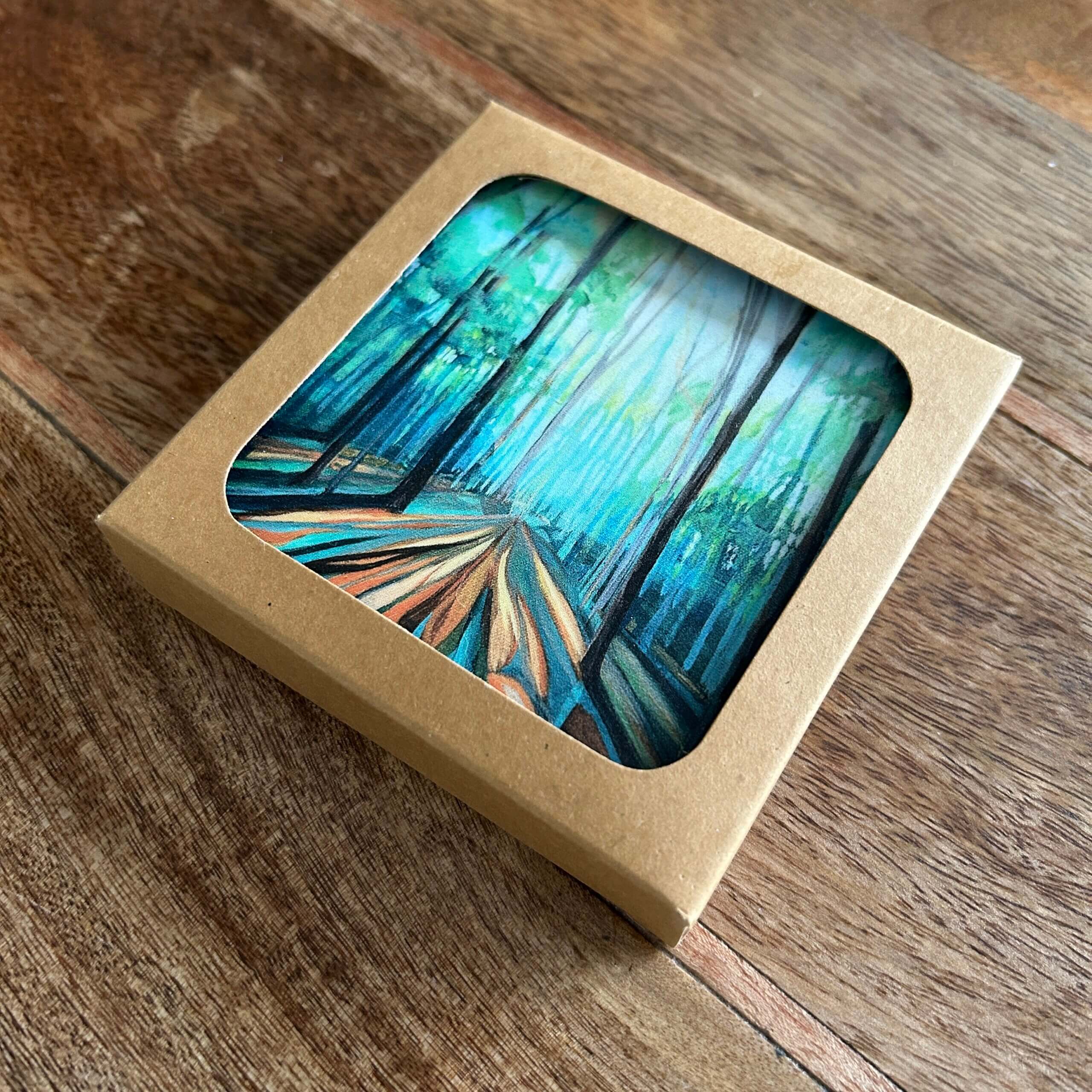 GIFT PACK Forest Coasters x4