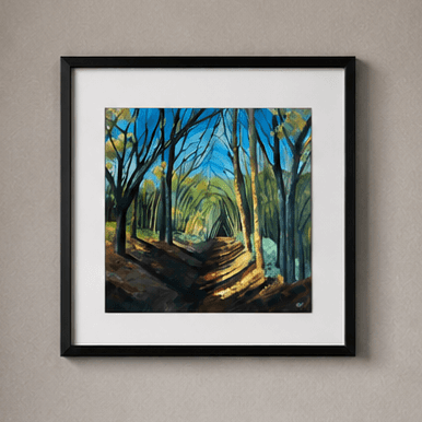 Sunlit Walk 12x12" print