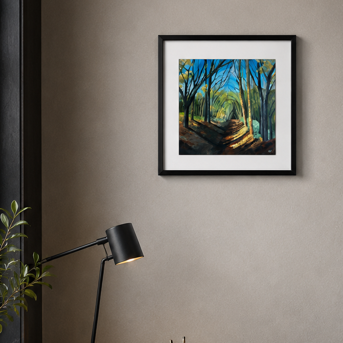 Sunlit Walk 12x12" print